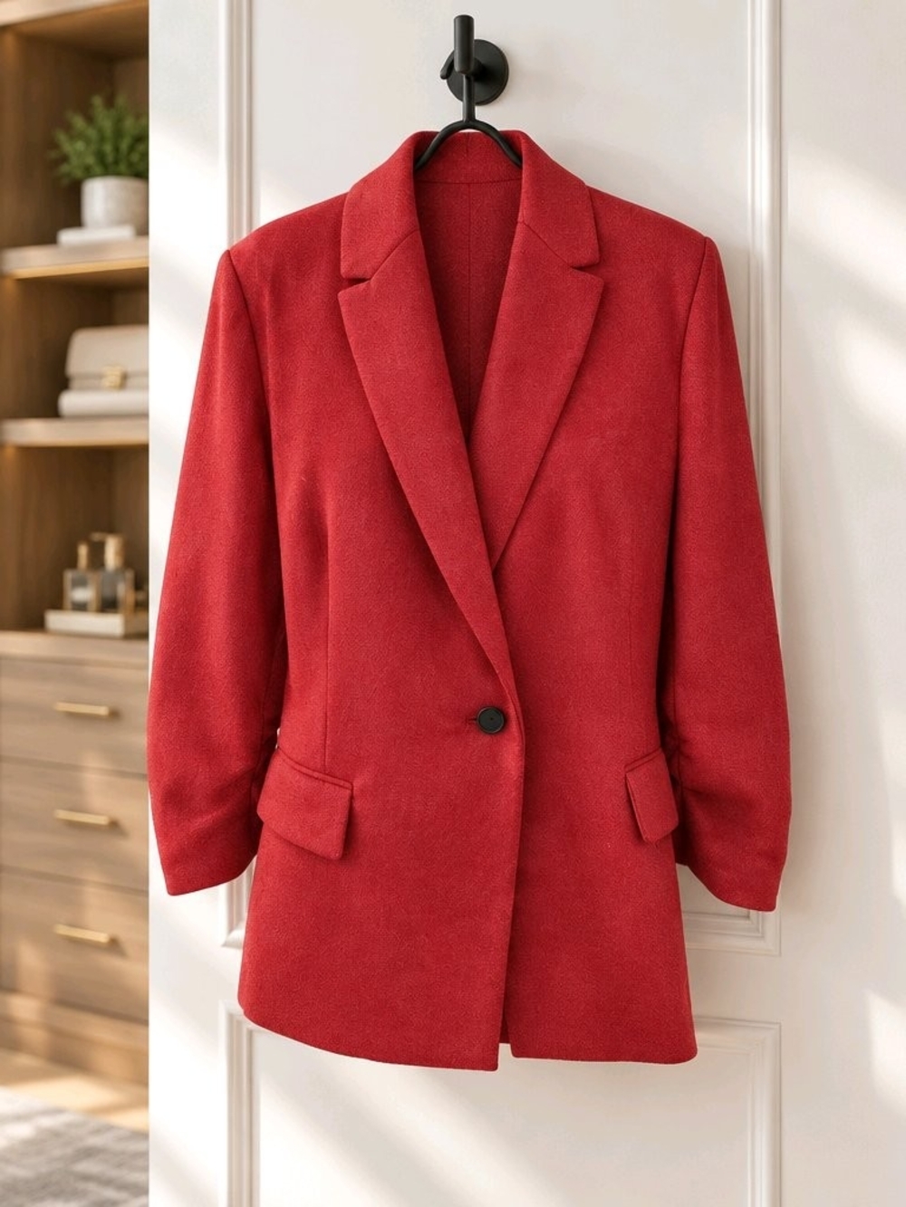 Jules & Leopold Red Single-Button Blazer
